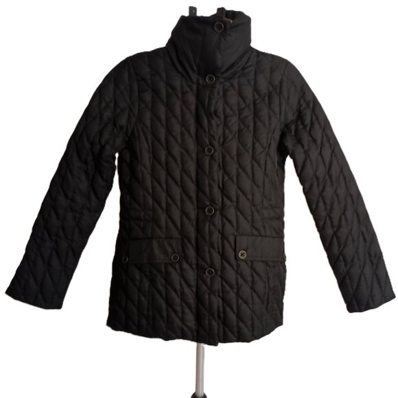 Eddie Bauer Premium Goose Down Coat Black 4 Pocket Women’s XS - Picture 2 of 15